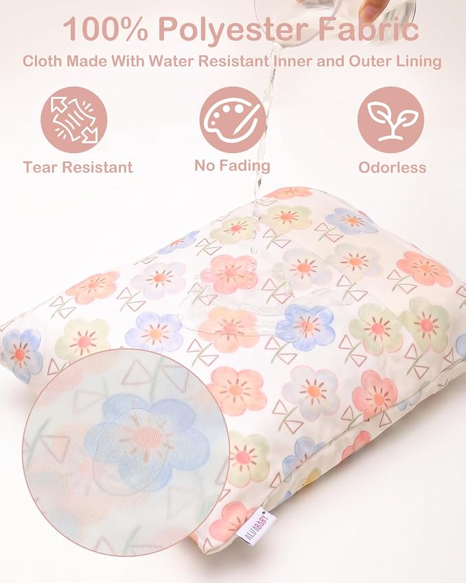 ALVA ALVABABY 3pcs Medium Cloth Diaper Wet Dry Bags Waterproof Reusable with Two Zippered Pockets Travel Beach Pool Daycare Soiled Baby Items Yoga Gym Bag for Swimsuits or Wet Clothes 3L-ZM50A