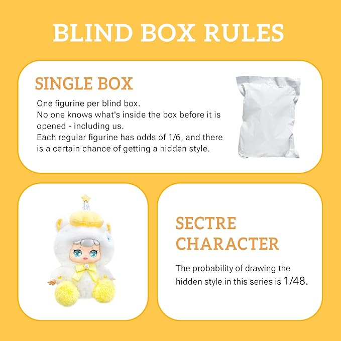 Plush Doll Blind Box Figures, Animal Cub Party Series Blind Box, Vinyl Plush Toy, Random Design Action Figures Collectible Toys Home Decorations, Holiday Birthday Gifts for Girls & Adults, Single Box