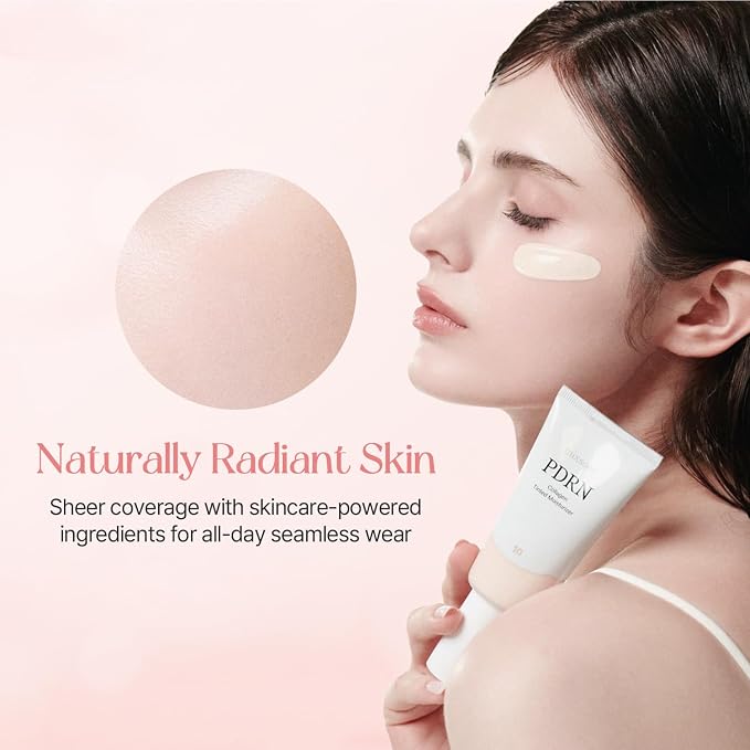 mixsoon PDRN Collagen Tinted Moisturizer - Skincare-Infused Base with Rice PDRN & Peptides, 24H Vibrant Glow & Luminous Hydration, 10 Shades 50ml / 1.69 fl.oz. Korean Glass Skin (No. 50 Haze)