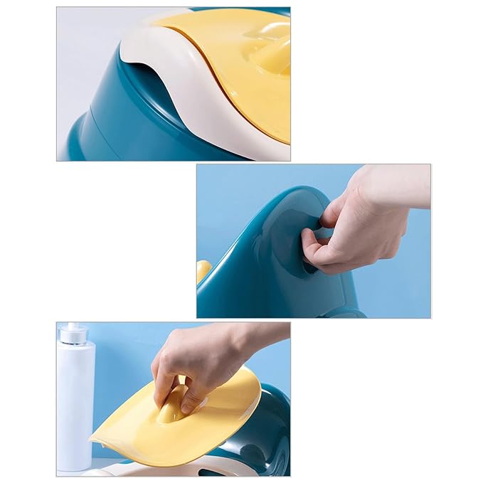 Portable Potty with Split Design & Lid for Toddler Travel Training Toilet Seat Chair for Gilrs Chair with Lid & Removable Container for Girls Seat for Toilet Nonslip