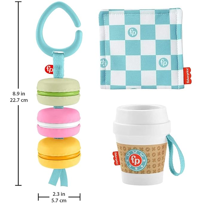 Fisher-Price Baby Bakery Treats Gift Set, 3 Food-Themed Baby Toys and teether for Infants Ages 3 Months and up