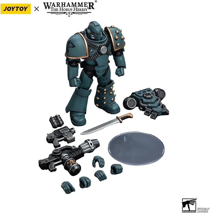 Joytoy Warhammer The Horus Heresy Sons of Horus 1:18 Action Figure Mecha Joy Toy MKIV Tactical Squad Legionary with Flamer Collection Model Anime 4.88 inch