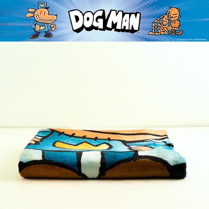 Franco Dog Man Supa Book Kids Bedding Super Soft Cozy Plush Throw, 46 in x 60 in, (Officially Licensed Product)