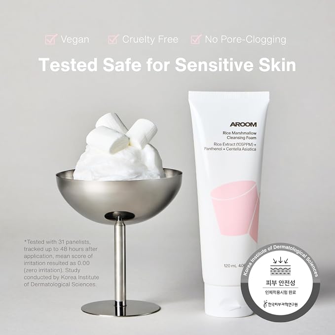 Rice Marshmallow Cleansing Foam with Soft Cloud Foam, Hydrating Finish, No-Stripping | Low pH, Gentle Everyday Use | Rice, Hyaluronic Acid | Korean Skincare (120mL, 4.06 fl oz)