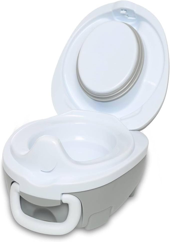 My Carry Potty - Grey Pastel Travel Potty, Award-Winning Portable Toddler Toilet Seat for Kids to Take Everywhere