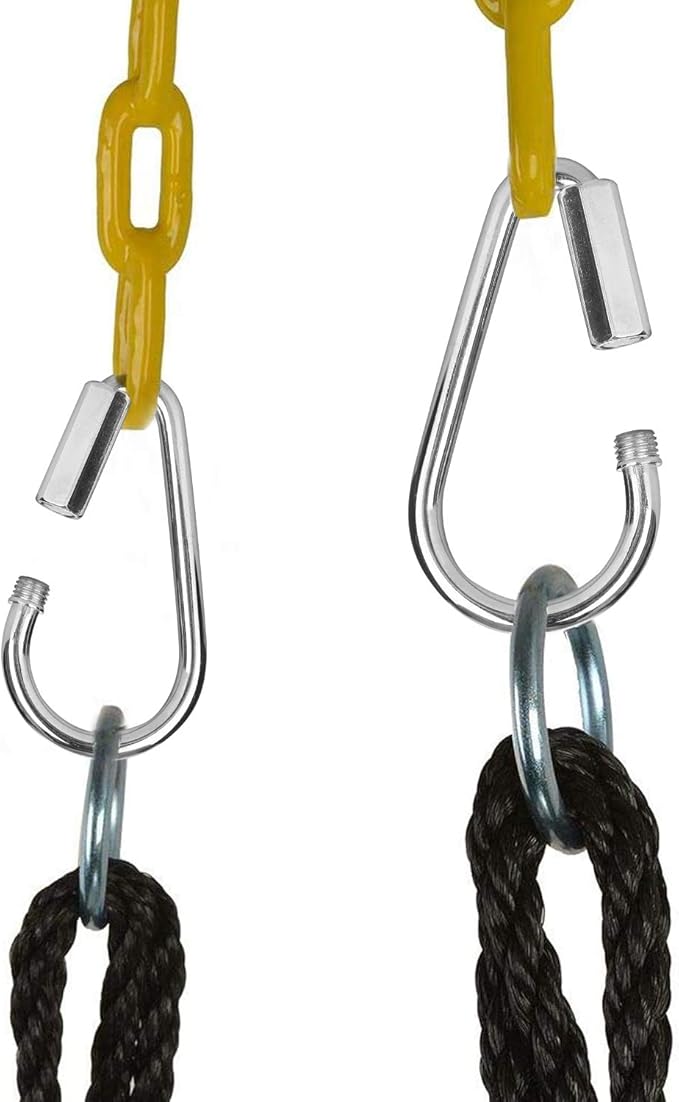 AGPTEK® 1 Pair Quick Link Snap Hook Carabiner Connector Screw Lock Clip for Swing Play Set
