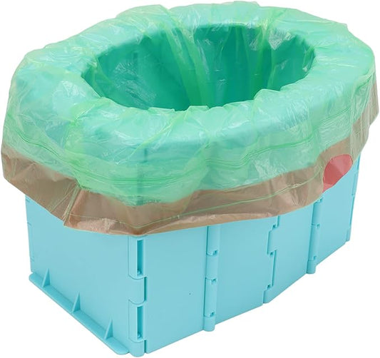 Travel Potty for Toddler Kids, ABS Foldable Portable Car Potty with Garbage Bag Potty Training Toilet Travel Potty for Outdoor Emergency Camping