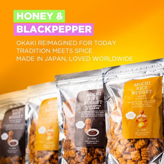 Mochi Rice Nuggets, Honey Glazed Rice Crackers, No MSG, 4.9 oz (140 g)