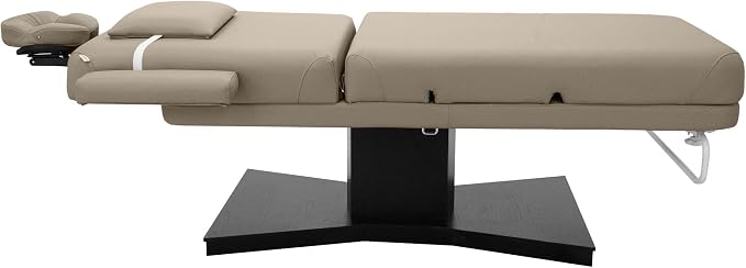 SKINACT Milo 3.0 Motor (with Independent Leg Adjustment) Electric Massage & Facial Bed/Table Taupe top and Dark Brown Base
