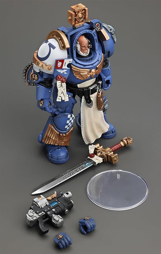 JOYTOY Warhammer 40K 1/18 Action Figures, Ultramarines Captain in Terminator Armour Perfect for Collectors & Decor, Ideal Gift for Birthdays, Christmas, Character Figure - JT4980