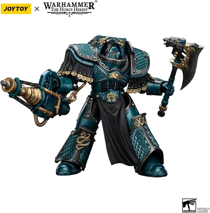 JOYTOY Warhammer The Horus Heresy Alpha Legion Lernaean Terminator with Conversion Beam Cannon - 1:18 Scale 5.39in Action Figure Mecha Joy Toy Collection Model