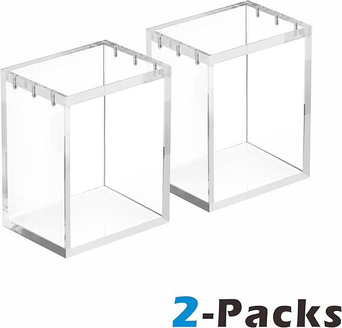 2 Packs Acrylic Magnetic Case for Booster Bundle/BUILD & BATTLE With Magnetic Lid Clear Display Box For Booster Bundle(NOT Compatible NEW Booster Bundle) Protector Acrylic Storage Container