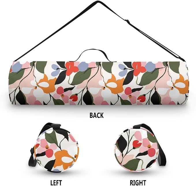 Yoga Mat Bag with Adjustable Shoulder Strap and Handle Zipper, 30in Wide x 6.3in Diameter for Yoga Mat Storage