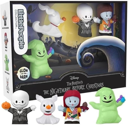 Little People Collector Disney Tim Burton’s the Nightmare Before Christmas Special Edition Set for Adults and Fans, 4 Figures
