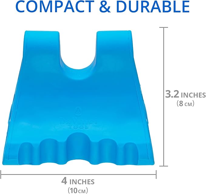 Body Back Davinci Tool (Blue) -USA Made- Extra Firm Neck Tension Relief & Pressure Point Massage Tool - Occipital Release Tool - Cervical Traction Device- Suboccipital Release Device - Neck Stretcher