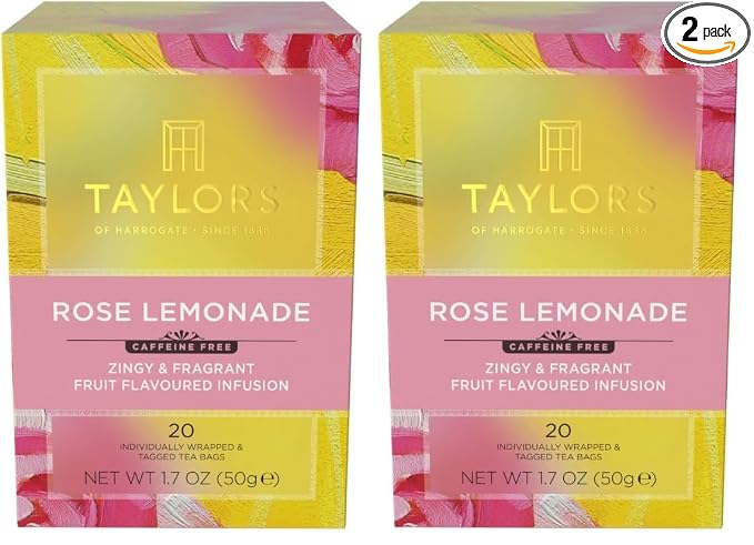 Taylors of Harrogate Rose Lemonade Infusion, 20 Teabags (Pack of 2)