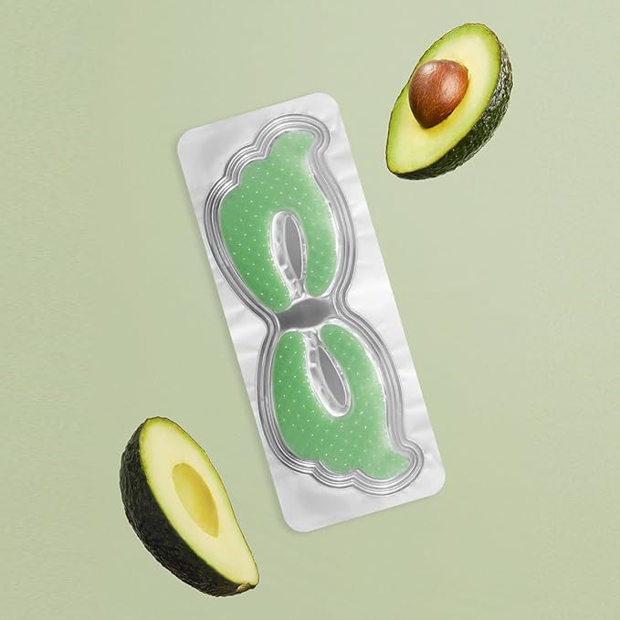 ROUSE Avocado Under Eye Mask, Butterfly Gel Under Eye Patches for Dark Circles - Puffiness - Eye Bags - Dry Eyes, Under Eye Treatment, Eye Patches Skincare for Adults, 15Pcs, 3 Boxes