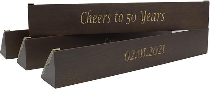 Personalized Wooden Rummy Game Set - Straight Custom Racks and Tiles with Case