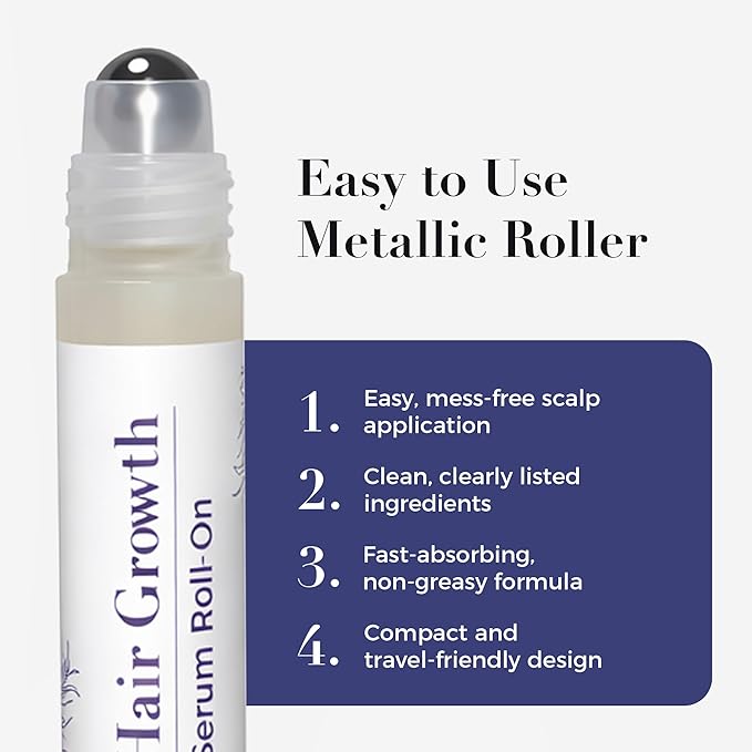 Hair Growth Serum Roll On,3% Rosemary, 6% Batana oil,3% Redensyl & 2% Anagain| No-Rinse, Fast-Absorbing | For Thinning Hair & All Hair Men & Women (2 Pcs)