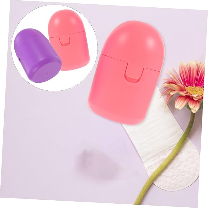 COLLBATH 4pcs Portable Female Storage Box for Cleaning Microwave Safe Holder Organizer for Personal Items