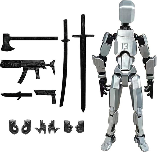 Assembly Completed T13 Action Figure, Titan 13 3D Printed Action Figure, 3D Printed Titan13, Assembled Dummy 13 Lucky 13 Toy Figure