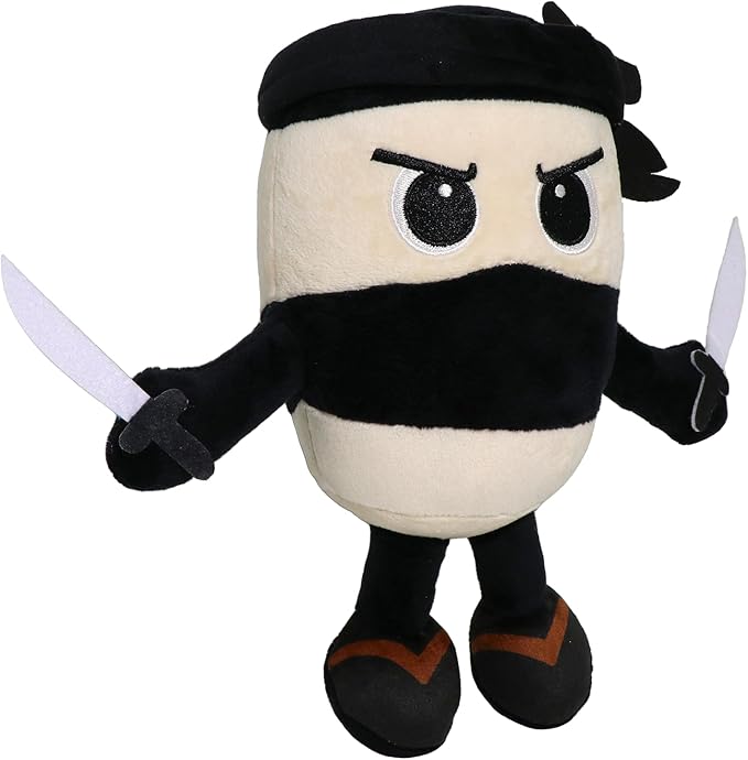 Italian Brainrot Plush, 9.8inch Cappuccino Assassino,Cute Stuffed Figure Doll for Kids and Adults Inspired Plush Toy