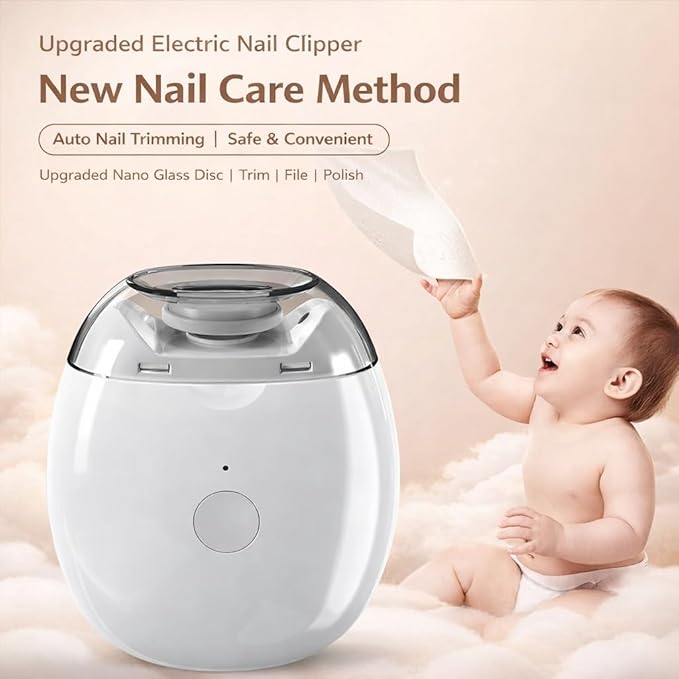Electric Nail Clipper with Built-in LED Light, 3-Speed Cordless Nail Grinder Cutter, Mess-Free Nail Clippings Catcher, Portable for Fingernails & Toenails, Seniors, Kids & Travel