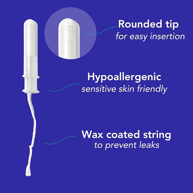 Marlow | Organic Cotton Tampons | Plant Based Applicator | Super 54 Count