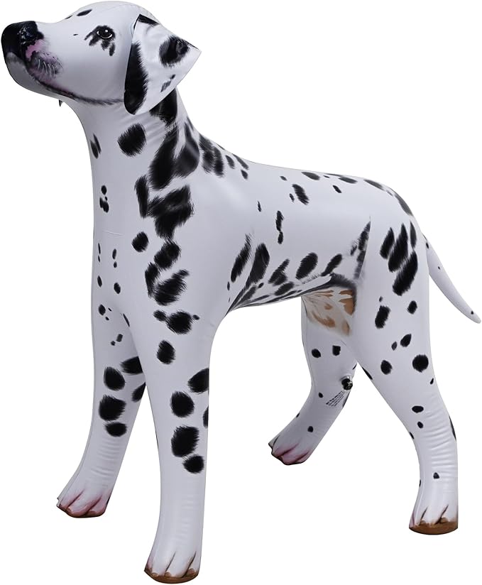 Jet Creations 39 inch Length, 30 inch Height Inflatable Dalmatian Dog, Lifelike Black White Puppy, Firehouse Mascot, Party Decoration, VBS, Photo Prop, Toy Gift for Kids, Adults