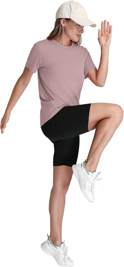 OFEEFAN Workout Tops for Women UPF 50+ Breathable Quick Dry Loose Fit T Shirt Outdoor Yoga Running Hiking Gym Tee Top