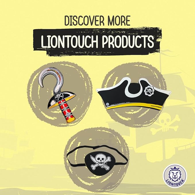 Liontouch - Pirate Sabre for Kids - 3+ Years | Pretend Play Toy for Boys & Toddlers | Safe Cutlass-Like Sword in Durable Foam for Sailing The Caribbeans | Ideal Accessory for Dress Up and Costumes
