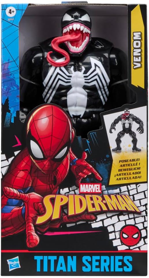 Marvel Spider-Man Titan Series Venom Deluxe Action Figure, 12-Inch-Scale (30 cm) Super Hero Toys for Kids Ages 4+
