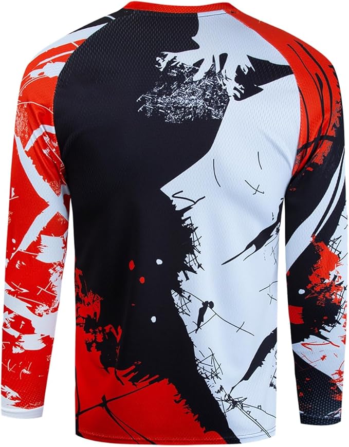 Dirt Bike Jersey for Youth, Kids Mountain Bicycle Shirt Long Sleeve Children Downhill Jerseys for Motorcycle Motocross