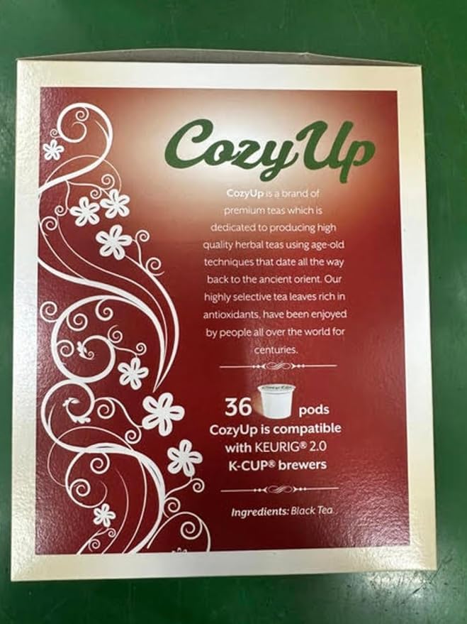 Cozy Up Black Tea K-Cup Pod, 36-Count, Compatible with Keurig Brewers