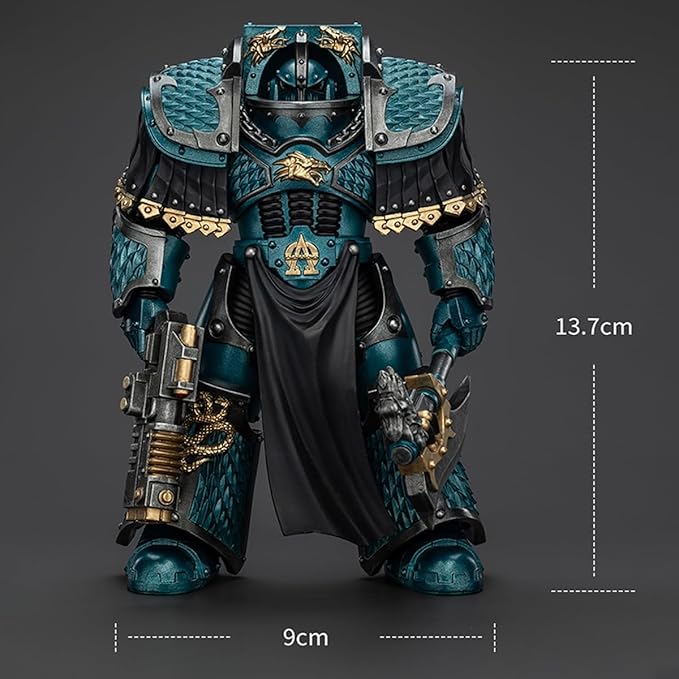 JOYTOY Warhammer 40K The Horus Heresy 1/18 Action Figure-Alpha Legion Lernaean Terminator with Volkite Charger-Collection Model Birthday Gifts