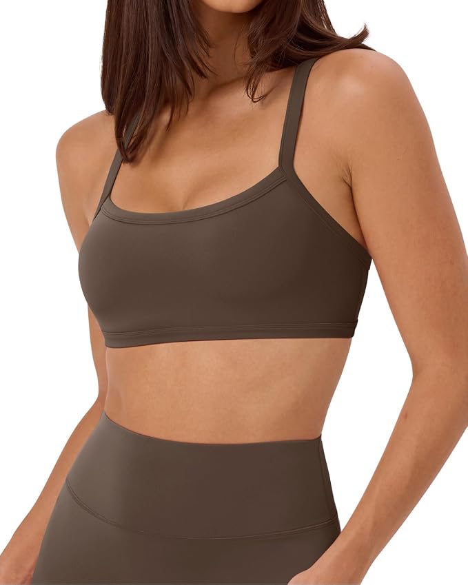 SUUKSESS Women Padded Workout Sets Adjustable Straps Sports Bra Tummy Control Biker Shorts