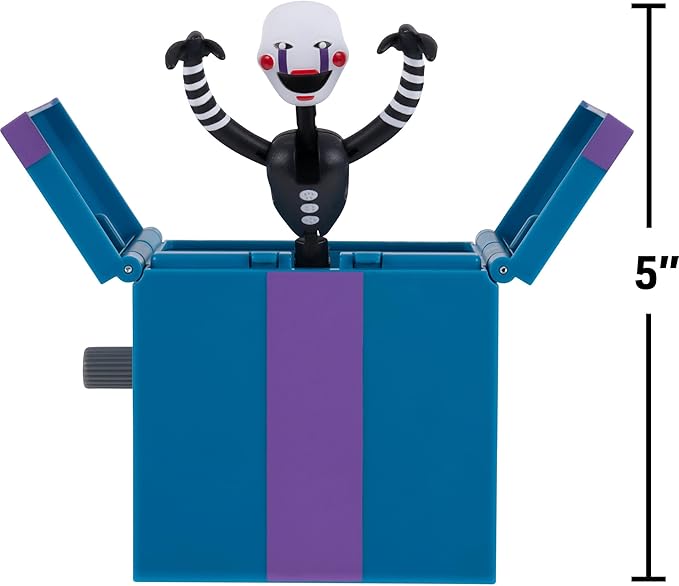 Jazwares Five Nights at Freddy’s Puppet Office Set - 5-Inch Articulated Figure with Jumpscare Feature, Glow-in-The-Dark Eyes, and Optical Diorama