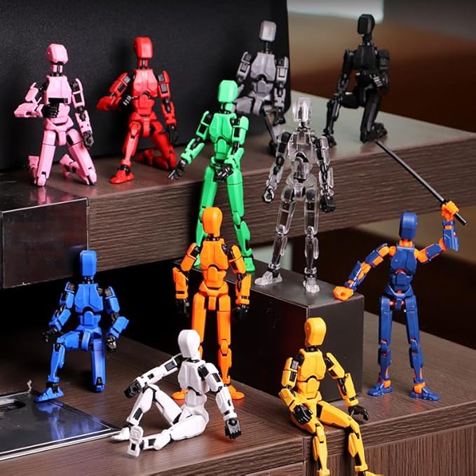 2025 New Titan 13 Action Figure,Nova 13 Action Figure 3D Multi Jointed Action Figures,Dummy Robot 13 Action Figures for Collectors Desktop Decorations (Transparently-1PC)