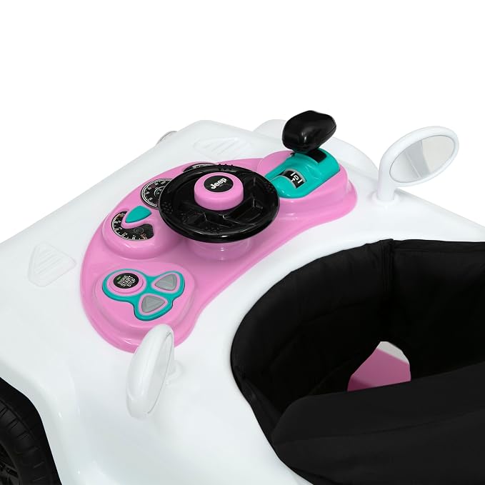 Jeep Wrangler Activity Walker by Delta Children, White/Pink