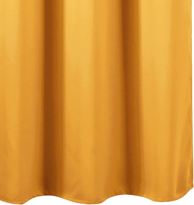 LEMOMO Blackout Curtains 66 x 72 Inch Long Yellow Curtains Set of 2 Panels Room Darkening Curtains for Bedroom and Living Room