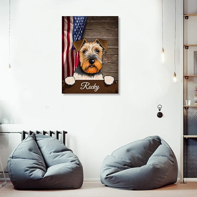Custom Wooden Jigsaw Puzzles with Your Dog's Name on Wales Terrier Art Print - 300 500 1000PCS Puzzles Game and Home Wall Decor