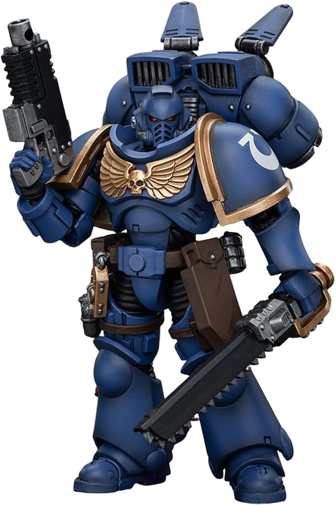 JOYTOY Warhammer 40,000 1/18 Action Figures Ultramarines Jump Pack Intercessors Intercessor 2 Collection Models Christmas Birthday Gifts