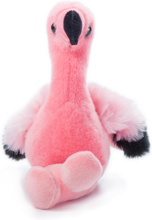 The Petting Zoo Flamingo Stuffed Animal Plushie, Gifts for Kids, Wild Onez Babiez Zoo Animals, Flamingo Plush Toy 6 inches