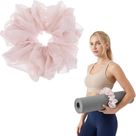 Yoga Mat Scrunchie Stretchable Elastic Chiffon Fabric Yoga Mat Holder Strap Band for Women Men(Mat Not Included)