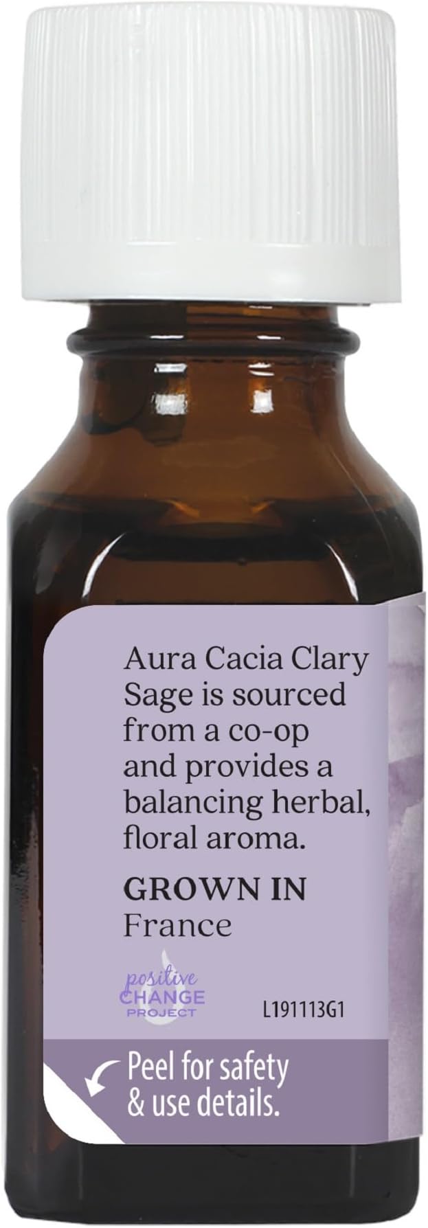 Aura Cacia Clary Sage Essential Oil, Pure Salvia Sclarea Oil, Balancing Aromatherapy for Diffusers, Massage, Relaxation and DIY Blends | 0.5 Fl Oz (Pack of 2)
