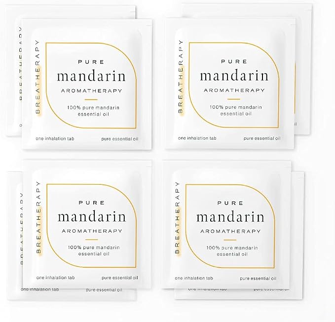 Aromatherapy Mandarin Patches - Pure Essential Oil Aroma Patch - Mandarin Essential Oil for Calming - 8-Pack