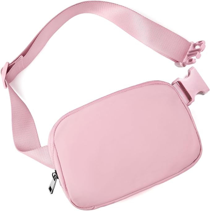 Belt Bag for Women Fanny Pack Crossbody Bags for Women Fashion Waist Packs with Adjustable Strap Gifts for Teen Girls Women Men (Pink)