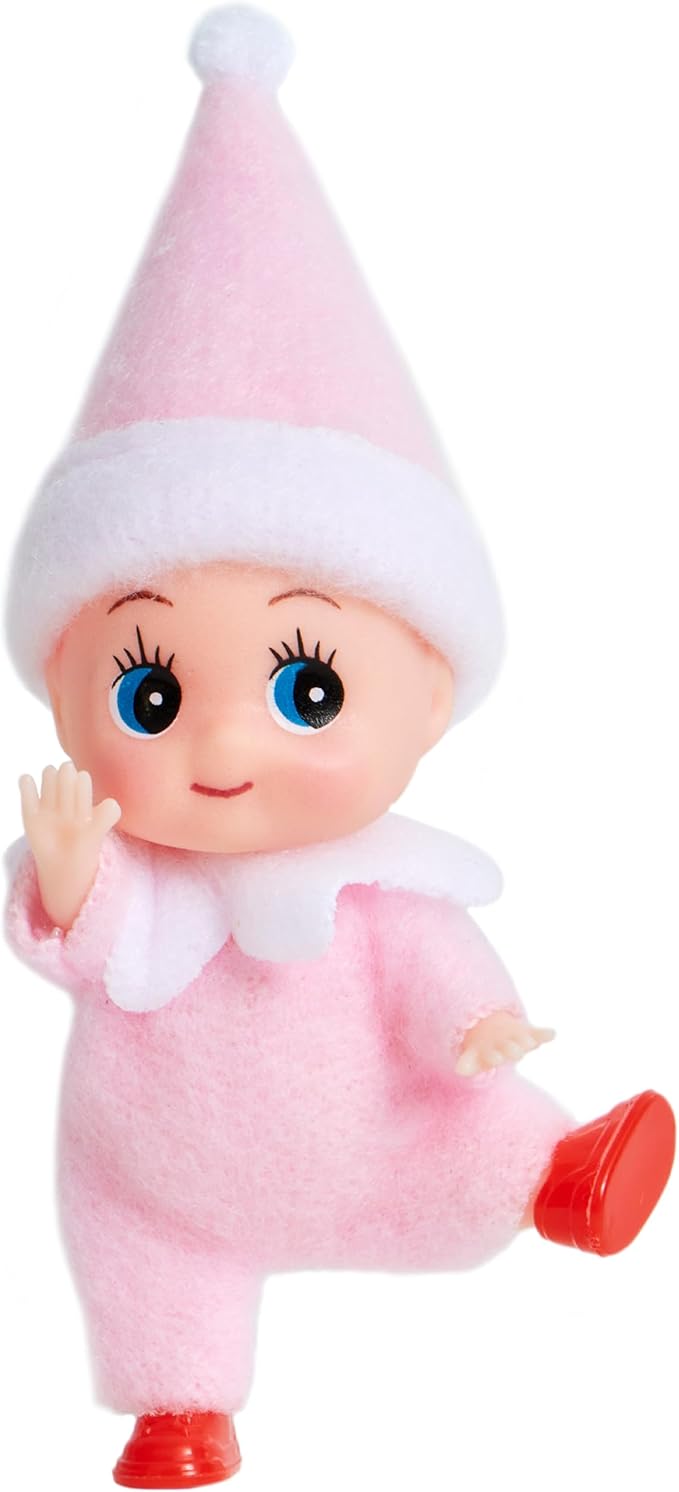 JOYIN 1 Pack Christmas Pink Tiny Elf Soft Plush Toy for Adults Kids Accessories Party Favors Xmas Party Supplies Christmas Decor, Xmas Gift