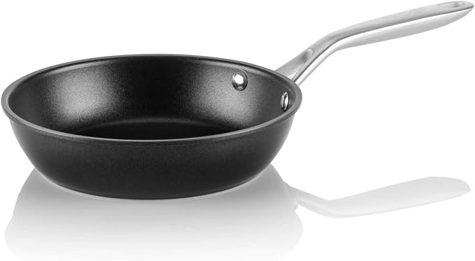 TECHEF - Onyx Collection 8-Inch Nonstick Frying Pan Skillet, PFOA-Free, Dishwasher Oven Safe, Stainless Steel Handle, Induction-Ready, Made in Korea (8-inch)
