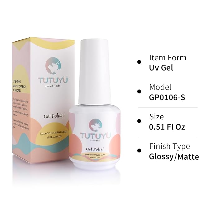 Coral Orange Gel Nail Polish,0.51 Fl Oz Soak Off UV Lamp Bright Coral Orange Gel Polish for DIY Nail Art Starter or Manicure Salon,Summer Fall Colors Gel Polish Kit GP0107